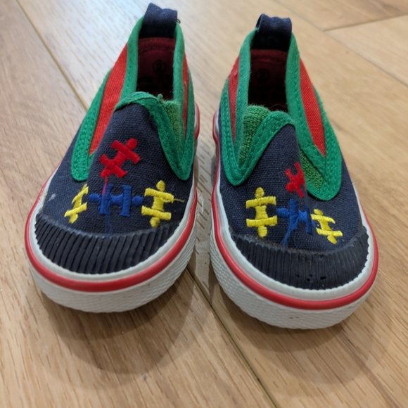 Vintage Colour Block Baby Shoes - Picture 2 of 7